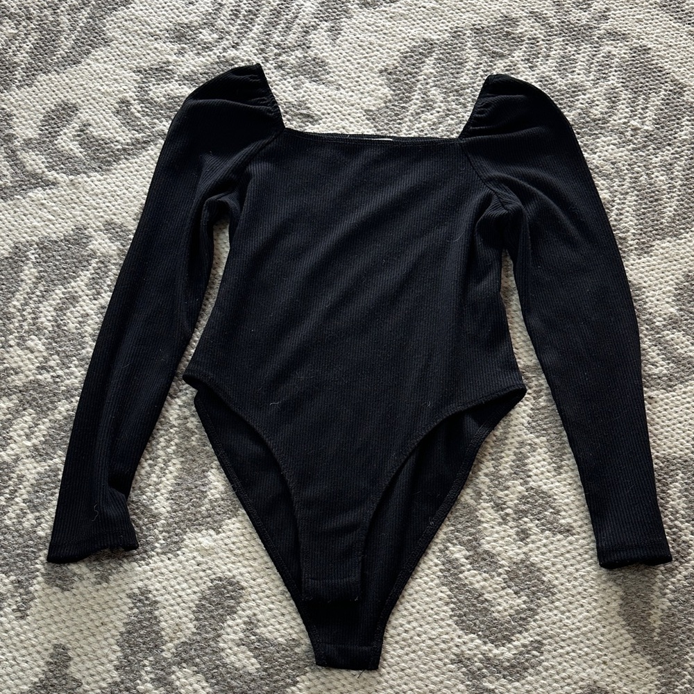 GB Girls Black Long Sleeve Bodysuit